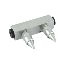Two Outlet Manifold with Two Premounted Air Nozzles