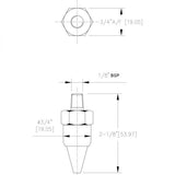 47003 Standard Aluminum 1/8" NPT male fitting